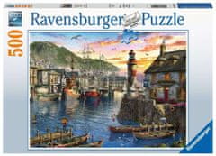 Ravensburger Puzzle Východ slunce v přístavu 500 dílků