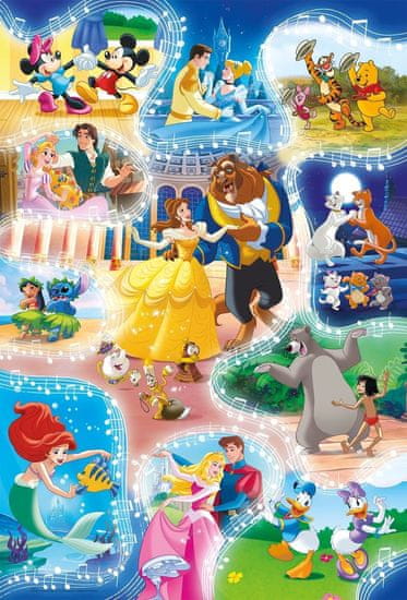 Clementoni Puzzle Disney: Čas na tanec MAXI 24 dílků