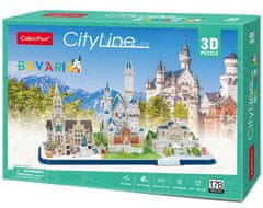 CubicFun 3D puzzle CityLine panorama: Bavorsko 178 dílků