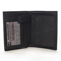 Delami Pánská kožená peněženka s prošíváním Philip černá
