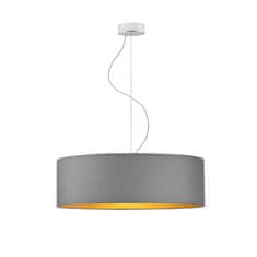 LYSNE.PL Lampa do jídelny HAJFA GOLD fi 60 cm 5xE27, chromový rám, šedá