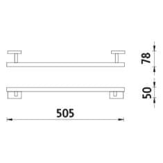 NIMCO Keira KE 22046-26 Držák na ručníky, 51 cm - Nimco