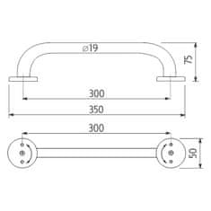 NIMCO Madlo BM 3035-18 Madlo 300x19 mm - Nimco