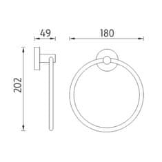 NIMCO Unix UN 13060-26 Kruhový držák na ručníky - Nimco