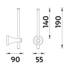 NIMCO Lada staroměď LA 19055R-80 Držák na toaletní papír rezervní - Nimco