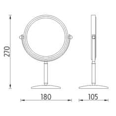 NIMCO ZR 3892B-26 Kosmetické zvětšovací zrcátko - Nimco
