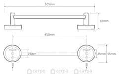 BEMETA BEMETA OMEGA: Držák ručníků economy 450 mm 104104022 - Bemeta