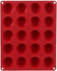 Secret de Gourme Silikonový tvar pro 20 pralinek, 30 x 30 cm, červený