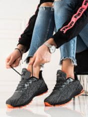 Amiatex Trendy tenisky černé dámské bez podpatku + Ponožky Gatta Calzino Strech, černé, 39