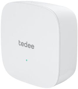 Tedee Bridge centrální stanice bezpečností zamykání Wi-Fi Bluetooth připojení mobilní aplikace centrální stanice pro chytré zámky odemykání odkudkoli, odemykání telefonem, Bluetooth Apple HomeKit, Google Assistant a Amazon Alexa chytrá domácnost vysokokapacitní baterie magnetické dobíjení nejtišší zámek na trhu nejmenší chytrý zámek na trhu doprovodná aplikace Android iOS sdílení klíče chytré odemykání