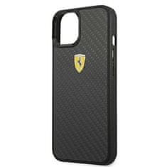 Ferrari FEHCP13SFCABK hard silikonové pouzdro iPhone 13 Mini 5.4" black On Track Real Carbon