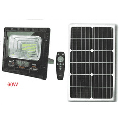 Alum online Reflektor s venkovním solárním panelem IP67 s dálkovým ovládáním studená bílá 60W