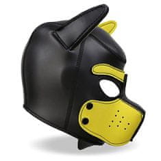 INTOYOU BDSM LINE INTOYOU Neoprene Dog Mask (Yellow / Black), fetish maska pes