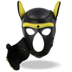 INTOYOU BDSM LINE INTOYOU Neoprene Dog Mask (Yellow / Black), fetish maska pes