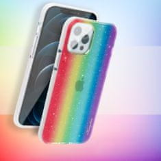 Kingxbar Ombre Series silikonové pouzdro na iPhone 12 PRO MAX 6.7" Rainbow