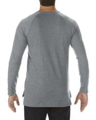 Tričko prodloužené s dlouhými rukávy, stříbrná, XL