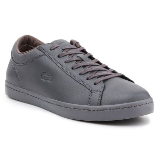 Lacoste Straightset 4 Srm Gry Kožené boty