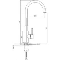 Mexen Mexen Flex Dřezová baterie, chrom-bílá 670900-02 - MEXEN