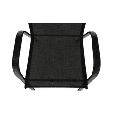 IWHOME Zahradní židle VALENCIA 2 černá, stohovatelná IWH-1010010 sada 6ks