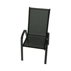 IWHOME Zahradní židle VALENCIA 2 černá, stohovatelná IWH-1010010 sada 2ks
