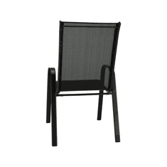 IWHOME Zahradní židle VALENCIA 2 černá, stohovatelná IWH-1010010 sada 2ks
