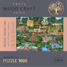 Trefl Wood Craft Origin puzzle Slavná místa Francie 1000 dílků