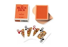 TWM hrací karty Black Jack 6,3 x 8,8 cm oranžový karton
