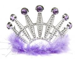 TWM Princezna koruna s fialovými peříčky