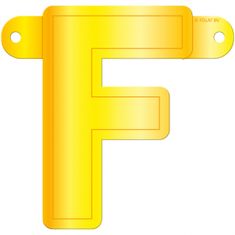 TWM člunkové písmeno F 12,5 x 11 cm žlutý karton