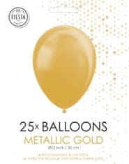 TWM 30 cm kovové latexové balónky 25 ks