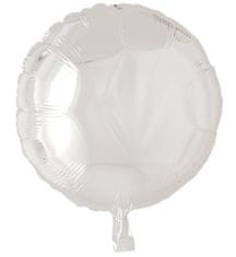 TWM Kulatý fóliový balónek 45 cm bílý
