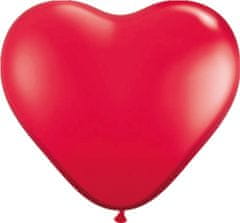 TWM balónkové srdce 30 cm červený latex 8 kusů