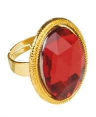 TWM unisex kruhový prsten s drahokamem červený