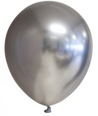 TWM balónkové zrcadlo chrom 30 cm latexové stříbro 10 ks