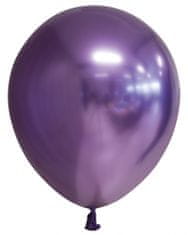 TWM balónkové zrcadlo chrom 30 cm latex fialová 10 ks