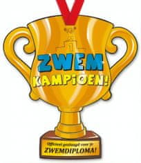 TWM trofej šampiona v plavání 33 cm lepenka zlatá