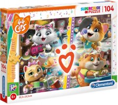 TWM puzzle 44 Cats junior karton 104 dílů