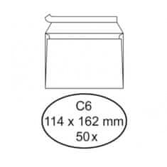 TWM obálka C6 papír 11,4 x 16,2 cm bílá 50 ks