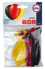 TWM 30 cm balónky žluté / červené / černé latexové 8 ks