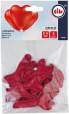 TWM Balónky srdce 14 cm červený latex 8 kusů