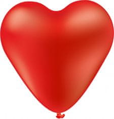 TWM Balónky srdce 14 cm červený latex 8 kusů