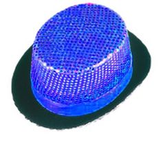 TWM unisex modrý flitrový klobouk