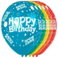 TWM 30 cm Happy Birthday balónky, latex 5 ks