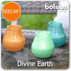 TWM Divine Earth kulová svíčka Lucht 9,4 cm, modrý vosk