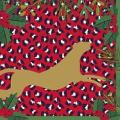 TWM Divoké vánoční 3-vrstvé papírové ubrousky 33 cm červené/zlaté