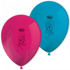 TWM Shimmer & Shine 28 cm latexové růžové / modré balónky 8 ks