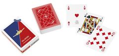 TWM 8Aereo Club hrací karty, 8 x 6,3 cm PVC červené 55 kusů