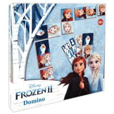 TWM domino Frozen II 6 x 3,5 cm dřevěné modré 28 kusů