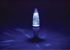 TWM Lávová lampa se třpytkami 22 cm stříbrná