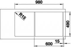 Blanco AXIA III 6 S dřez vestavný tartufo granit 524 650 - Blanco